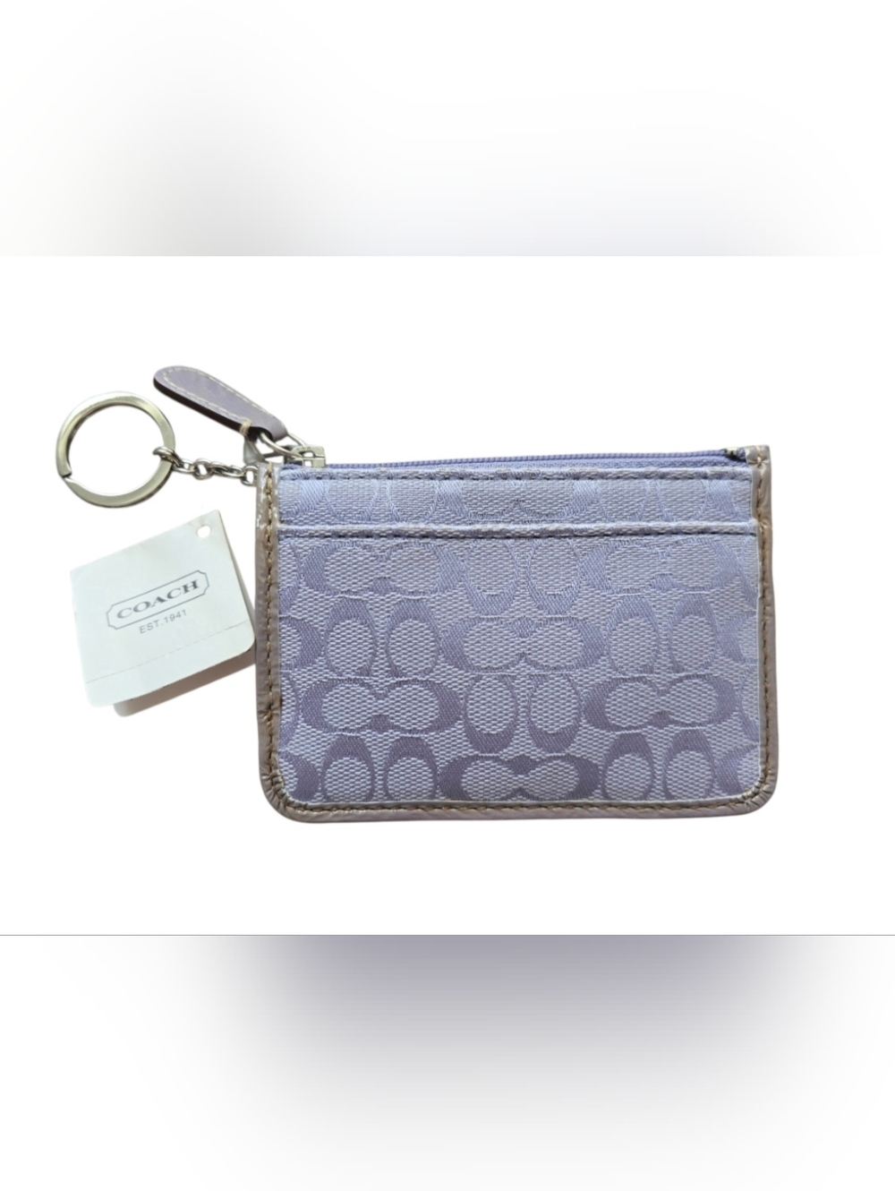 NWT Coach Y2K Lilac Signature Mini Skinny ID Card Case Wallet F44086